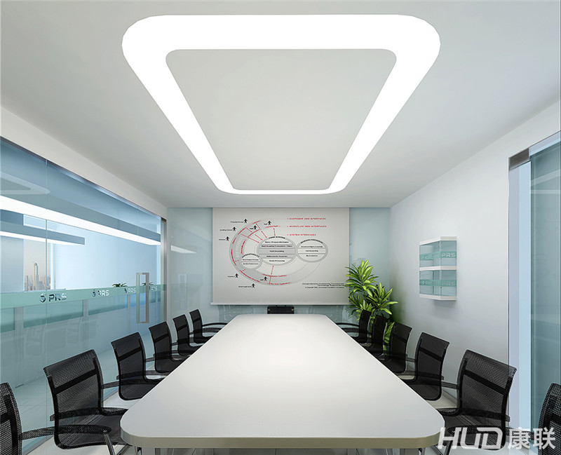 网路时代办公室装修设计会议室效果图
