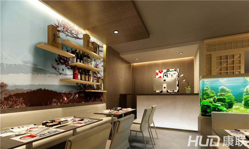 渔米寿司店装修设计--就餐区效果图